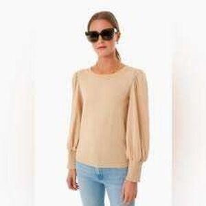 Tuckernuck‎ X PomanderPlace Women's XXL Long Sleeve Crew Neck Top Puff Sleeve